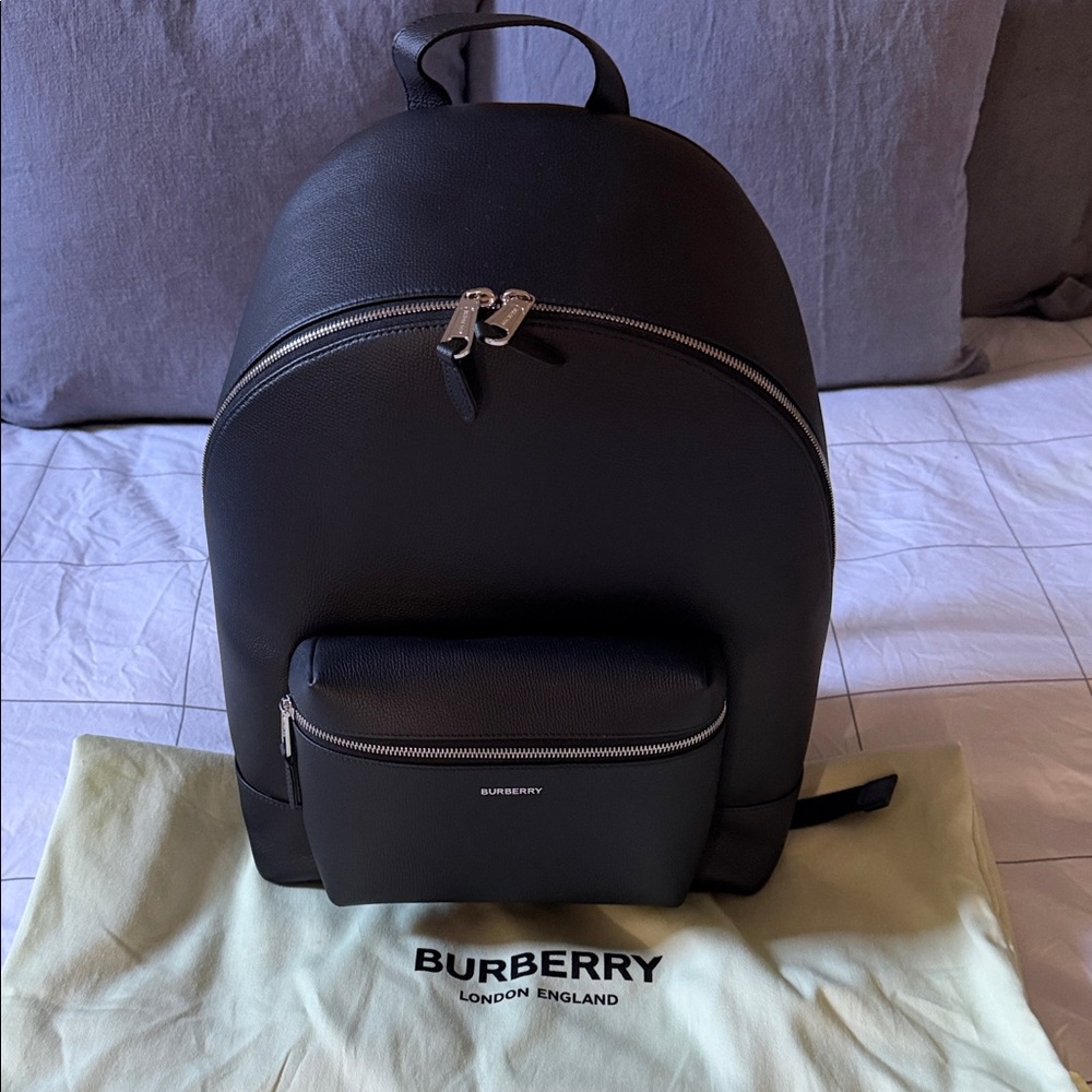 Burberry Black Leather Backpack